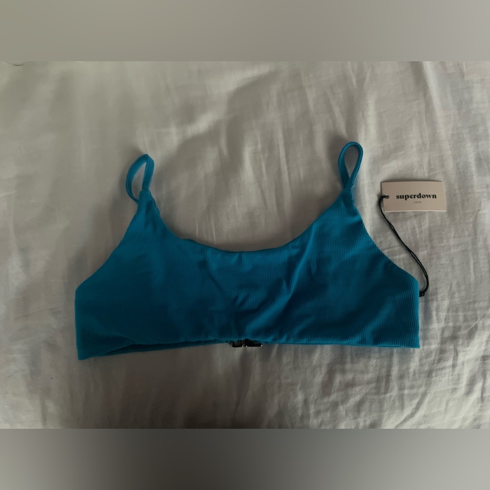 Blue Superdown Swim Top